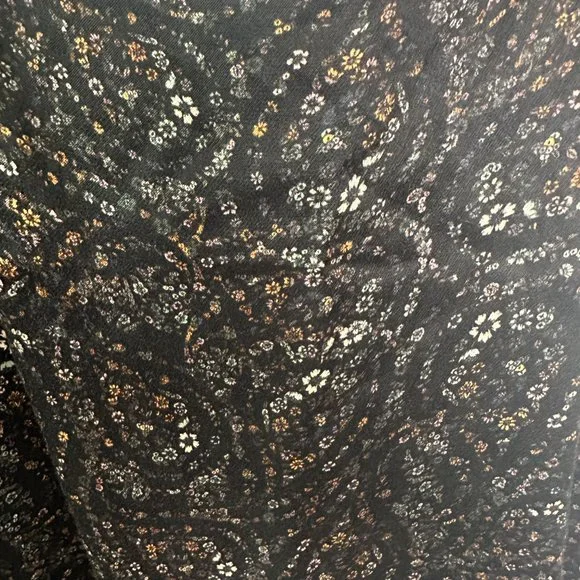 Gianni Bini Black and Floral Satin Slip Dress Square Neck Size 6‎ - Picture 5 of 6